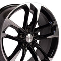 20 inch Rim fits 2010-2018 Chevy Camaro (rear only) Black 20x9.5 Aluminum Wheel Direct Fit